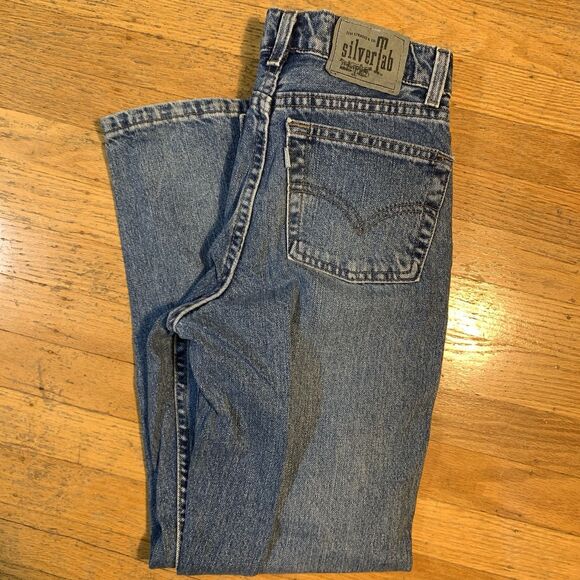 Vintage Levis Silver Tab Kids Loose Fit Jeans Size 12 Regular 90s - Picture 1 of 12